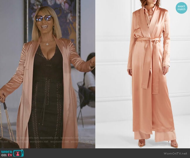 Galvan Satin Trench Coat worn by Giselle (Nicole Ari Parker) on Empire