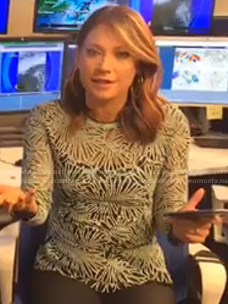 Ginger’s mint green lace top on Good Morning America