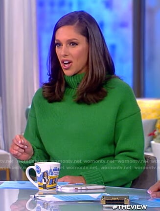 Abby’s green turtleneck sweater on The View