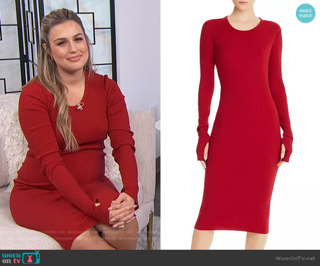 Helmut Lang Ribbed Midi Dress worn by Carissa Loethen Culiner on E! News