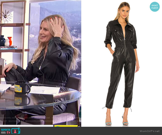 h:ours Vee Jumpsuit worn by Morgan Stewart on E! News