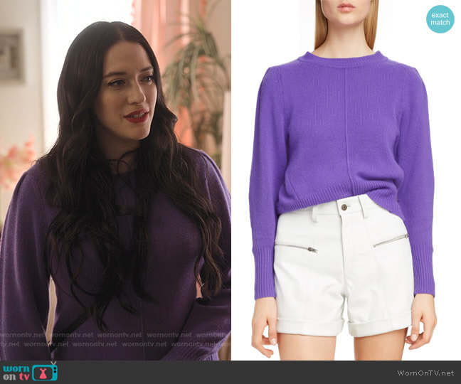 Isabel Marant Puff Sleeve Cashmere Sweater worn by Jules Wiley (Kat Dennings) on Dollface