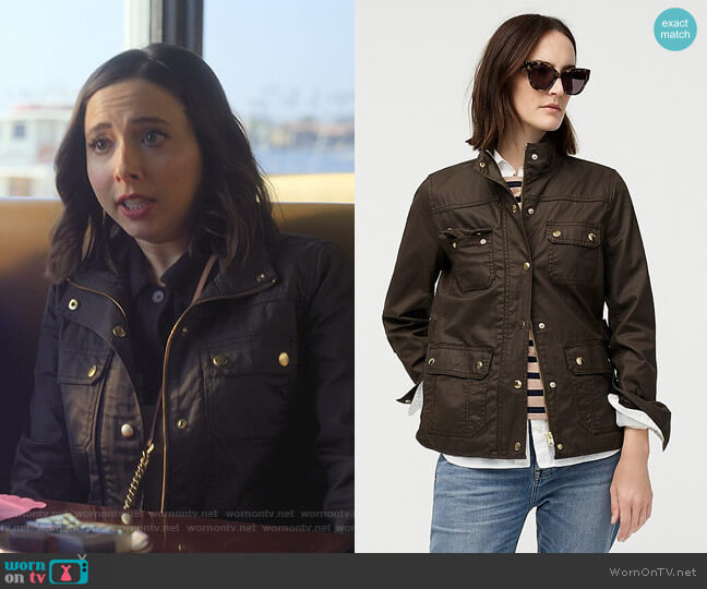 J. Crew The Downtown Field Jacket worn by Izzy Levine (Esther Povitsky) on Dollface