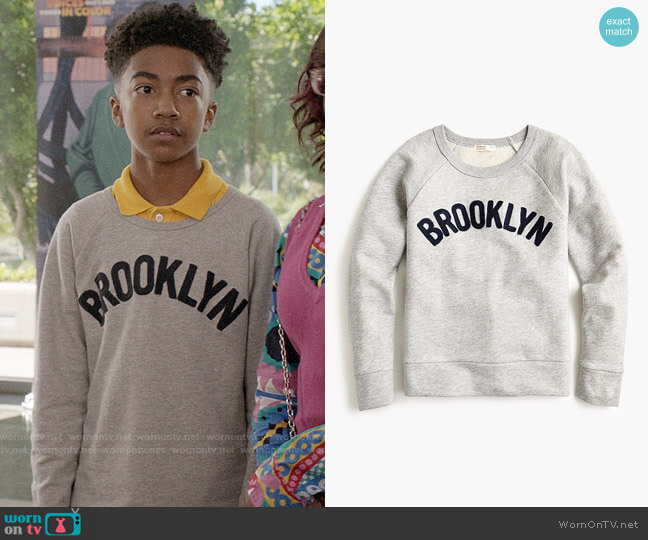 J. Crew Kids Brooklyn Sweatshirt worn by Jack Johnson (Miles Brown) on Black-ish