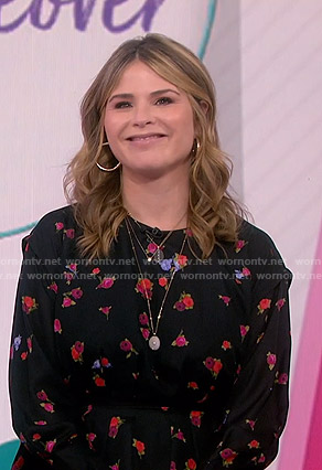 Jenna’s black floral print dress on Today
