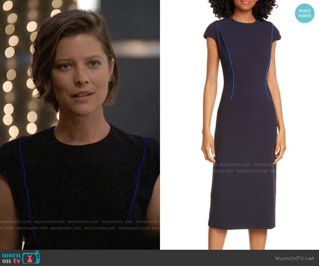 Judith & Charles Alta Sheath Dress worn by Lyla Michaels (Audrey Marie Anderson) on Arrow