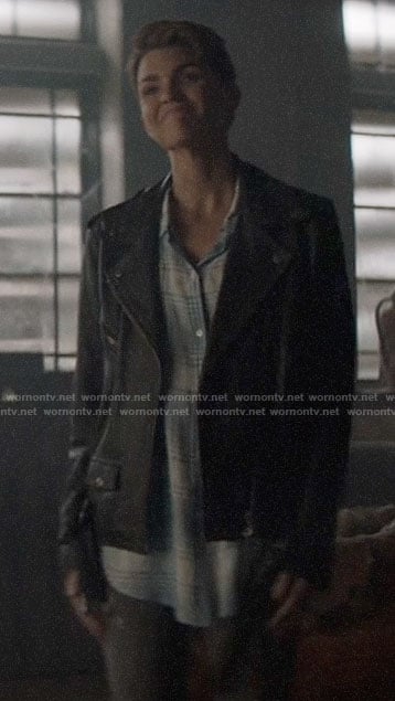 Kate’s leather moto jacket on Batwoman