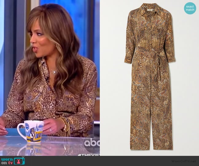 L'Agence Teddy 3/4 Sleeve Jumpsuits worn by Sunny Hostin on The View