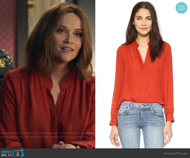 L'Agence Bianca Blouse worn by Bradley Jackson (Reese Witherspoon) on The Morning Show