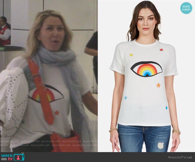 Lauren Moshi Suki Starry Rainbow Eye Tee worn by Kary Brittingham on The Real Housewives of Dallas