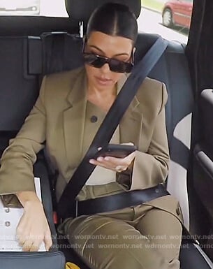 Kourtney’s khaki blazer on Keeping Up with the Kardashians