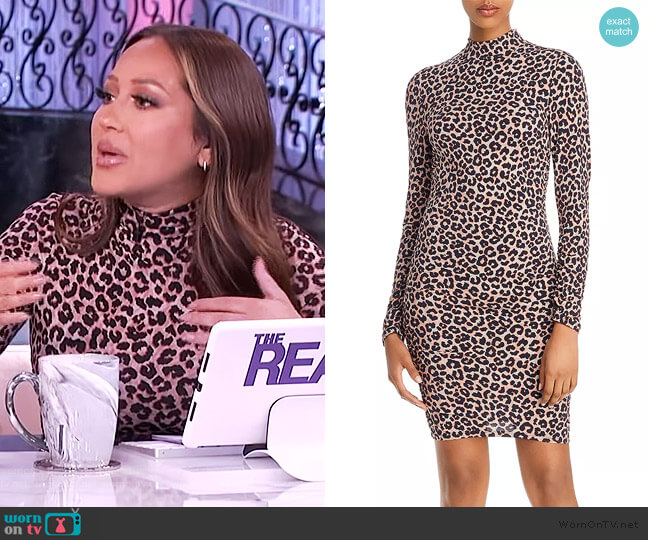Likely Bali Leopard-Print Sheath Dress worn by Adrienne Houghton on The Real