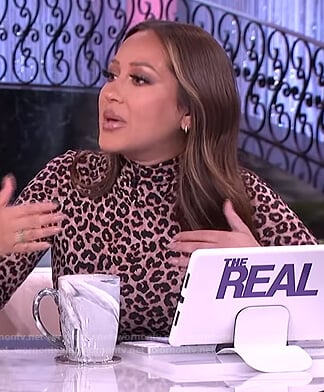 Adrienne’s leopard print mini dress on The Real