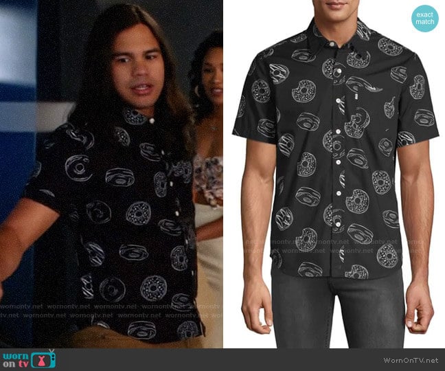 Levis Donut-Print Button-Down Shirt worn by Cisco Ramon (Carlos Valdes) on The Flash