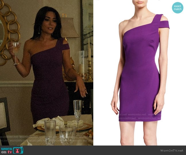 Likely Packard Dress in Amethyst worn by Hermione Lodge (Marisol Nichols) on Riverdale