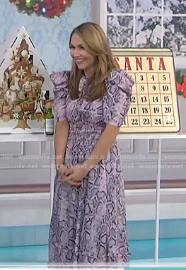 Lori Bergamotto’s pink snake print dress on Today