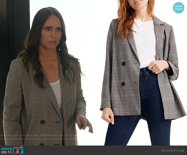 Madewell Caldwell Double Breasted Blazer worn by Maddie Kendall (Jennifer Love Hewitt) on 9-1-1