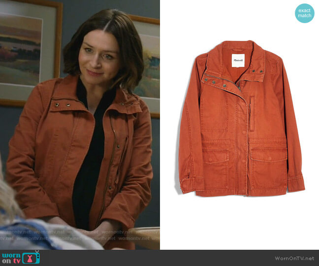 Madewell Passage Jacket worn by Amelia Shepherd (Caterina Scorsone) on Greys Anatomy