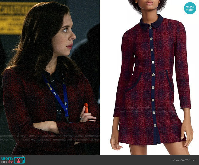 Maje Renitia Tweed Shirtdress worn by Claire Conway (Bel Powley) on The Morning Show