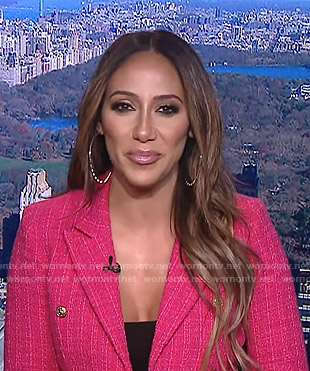 Melissa Gorga’s pink tweed blazer on E! News Daily Pop