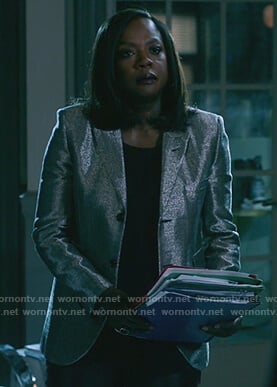 Annalise’s metallic blazer on How to Get Away with Murder