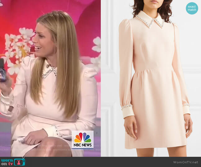 Miu Miu Crystal-embellished Cady Mini Dress worn by Jill Martin on Today