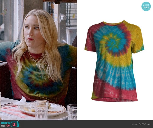 n Philanthropy Shanghai Tie Dye Tee worn by Roxy Doyle (Emily Osment) on Almost Family