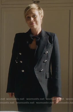 Bonnie’s double breasted stripe blazer on How to Get Away with Murder