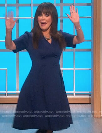 Marrie’s blue double breasted blazer on The Talk
