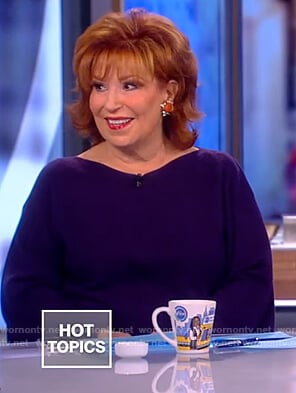 Joy purple balloon sleeve sweater on The View