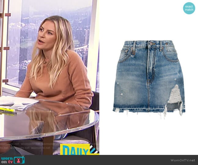 R13 Denim Mini Skirt worn by Morgan Stewart on E! News