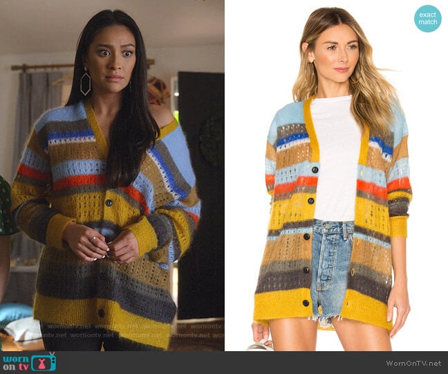 Rag & Bone Nassau Cardigan worn by Stella Cole (Shay Mitchell) on Dollface