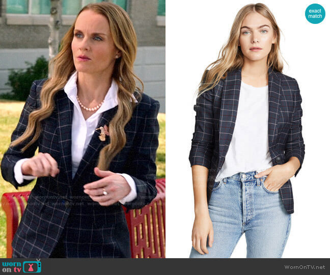 Rag & Bone Lexington Blazer worn by Miss Jenn (Kate Reinders) on High School Musical The Musical The Series