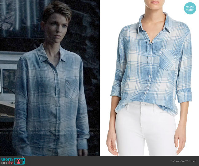 Rails Charli Plaid Shirt in Periwinkle White worn by Kate Kane (Ruby Rose) on Batwoman
