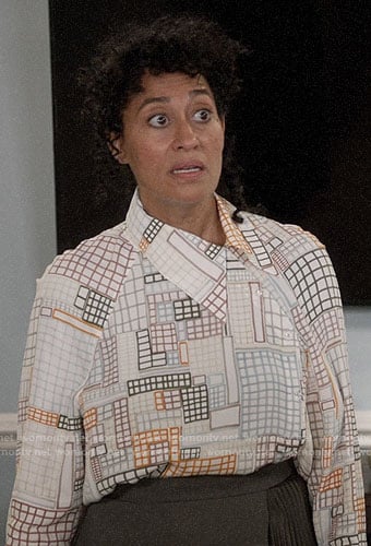 Rainbow’s geometric print shirt on Black-ish