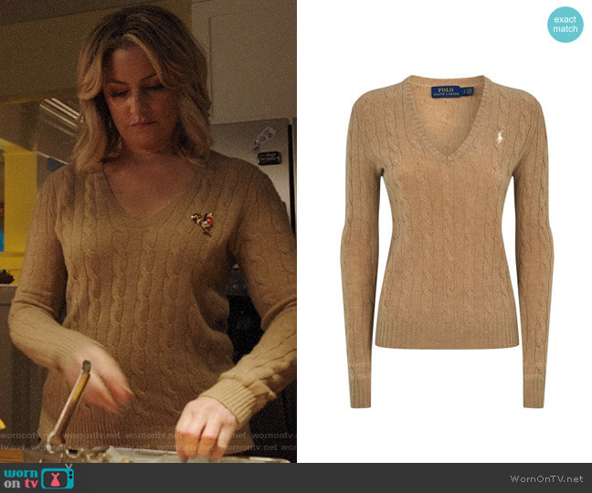 Polo Ralph Lauren Cable Wool-Cashmere Sweater worn by Alice Cooper (Mädchen Amick) on Riverdale