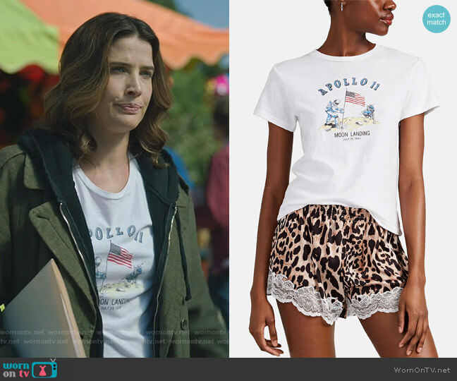Re/Done The Classic Apollo 11 Cotton T-Shirt worn by Dex Parios (Cobie Smulders) on Stumptown