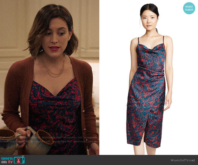 Re named Aden Slip Dress worn by Sydney Strait (Caitlin McGee) on Bluff City Law