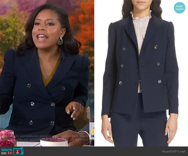 Rebecca Taylor Double Breasted Jacket worn by Sheinelle Jones on Today