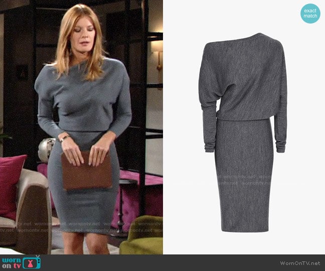 Reiss Delaney Draped Knit Dress worn by Phyllis Summers (Michelle Stafford) on The Young and the Restless