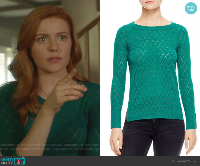 Sandro Anabelle Pointelle Sweater worn by Nancy Drew (Kennedy McMann) on Nancy Drew
