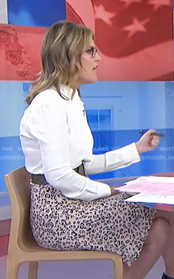 Savannah’s beige leopard skirt on Today