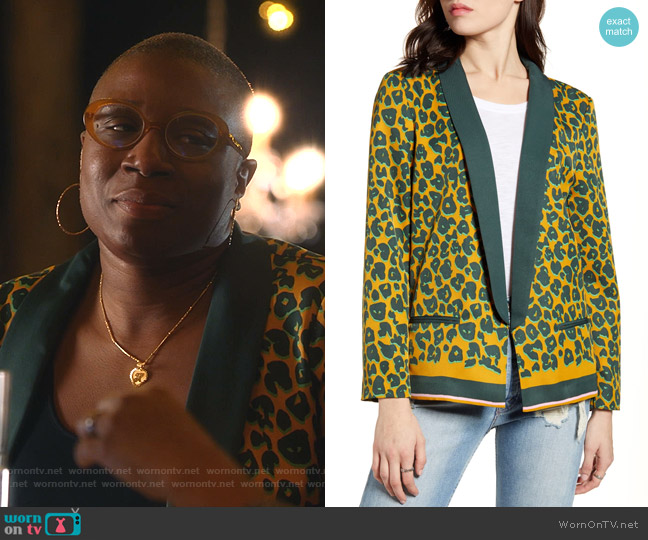 Scotch & Soda Leopard Print Pajama Blazer worn by Henrietta Wilson (Aisha Hinds) on 9-1-1