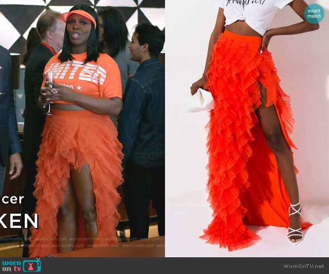 Akira Label Drinks On You Tulle layered Maxi Skirt worn by Porsha Taylor (Ta'Rhonda Jones) on Empire
