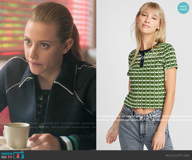 Twik Flora Jacquard Sweater worn by Betty Cooper (Lili Reinhart) on Riverdale