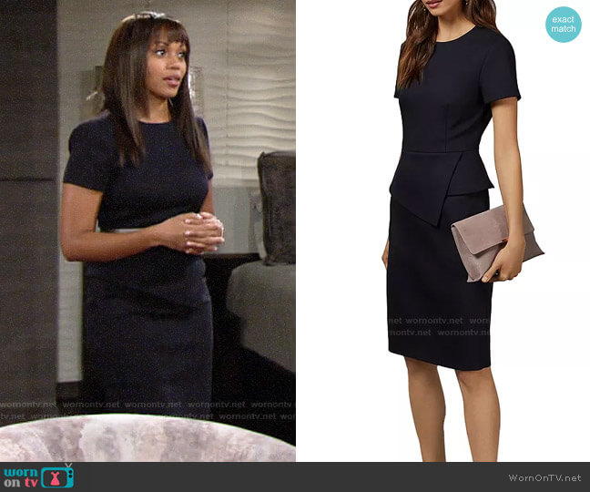 Ted Baker Elynah Dress worn by Amanda Sinclair (Mishael Morgan) on The Young and the Restless