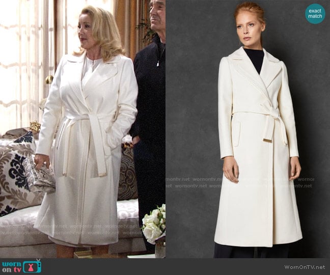 Ted Baker Gabella Coat worn by Nikki Reed Newman (Melody Thomas-Scott) on The Young and the Restless