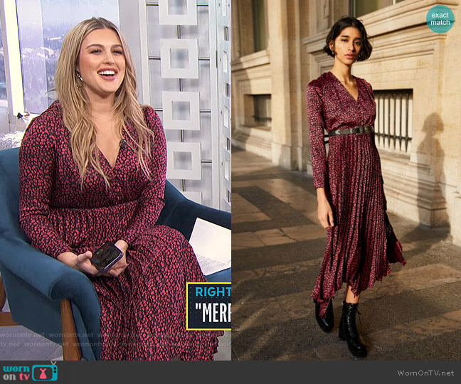 The Kooples Buttoned Long Printed Dress worn by Carissa Loethen Culiner on E! News