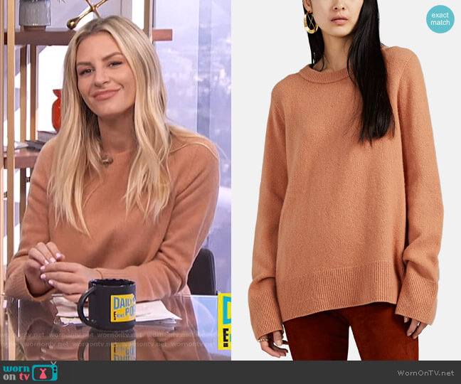The Row Sibina Wool-Cashmere Sweater worn by Morgan Stewart on E! News