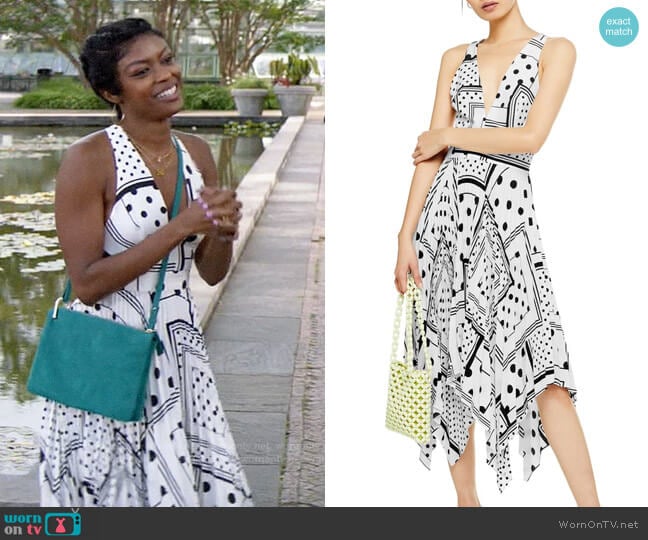 Topshop Spot Print Pleated Pinafore Dress worn by Ali Finer (Javicia Leslie) on God Friended Me